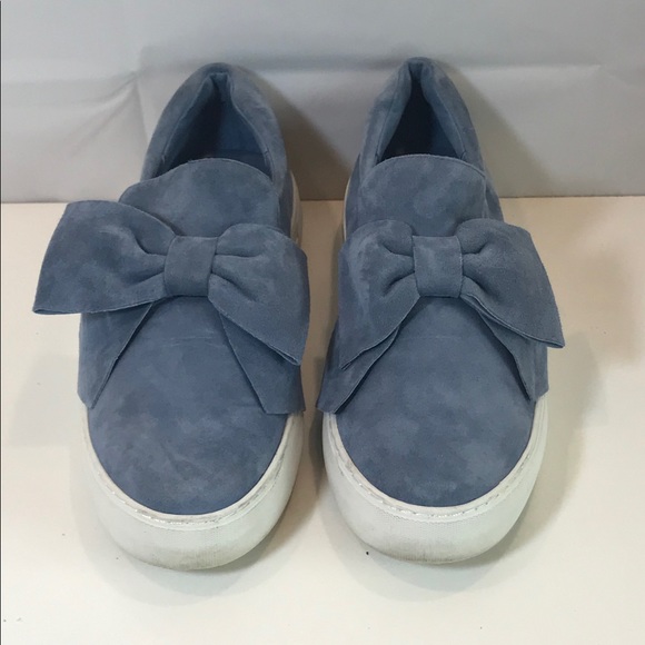 J/SLIDES Shoes - J/Slides Suede Beauty Bow Platform Sneaker